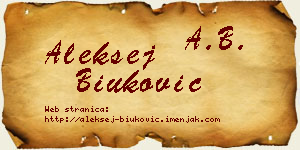 Aleksej Biuković vizit kartica